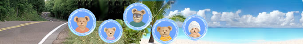 Family Travel with the Tourist Teddy Family.